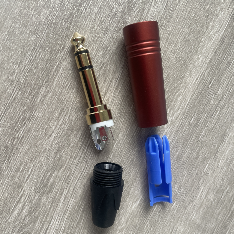 New Design Metal 6.35mm Stereo TRS Plug Solder Connector