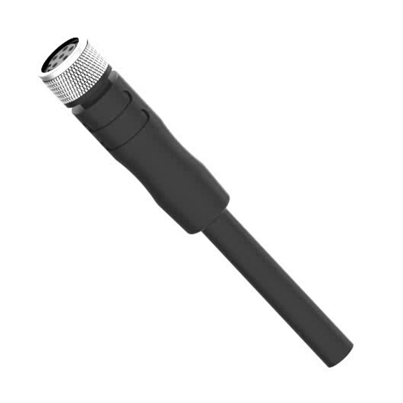 Waterproof Ip67 Male Female Straight Molding 90 Degree 3/4/5/6/8pin M8 Circular Connector With Shield Wire
