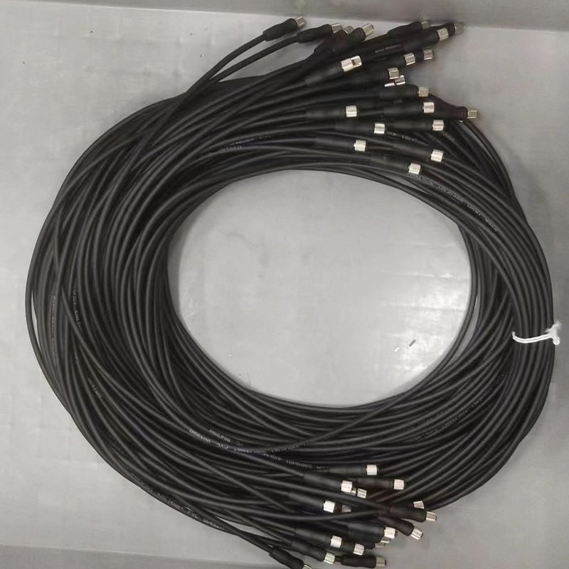 Waterproof Ip67 Male Female Straight Molding 90 Degree 3/4/5/6/8pin M8 Circular Connector With Shield Wire