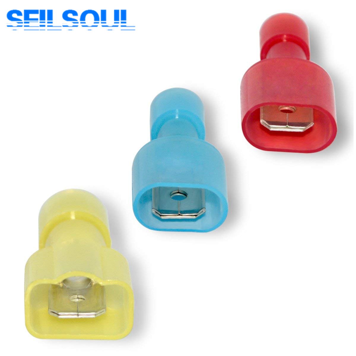 120PCS T-Tap Electrical Connectors Quick Wire Splice Taps and Insulated Male Quick Disconnect Terminals