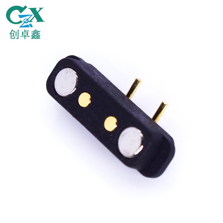 CZX 2Pins 4.0mm Magnetic Pogo Pin connector Miniature Magnetic Electronic connector For Pcb connector