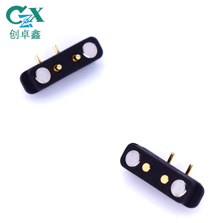 CZX 2Pins 4.0mm Magnetic Pogo Pin connector Miniature Magnetic Electronic connector For Pcb connector