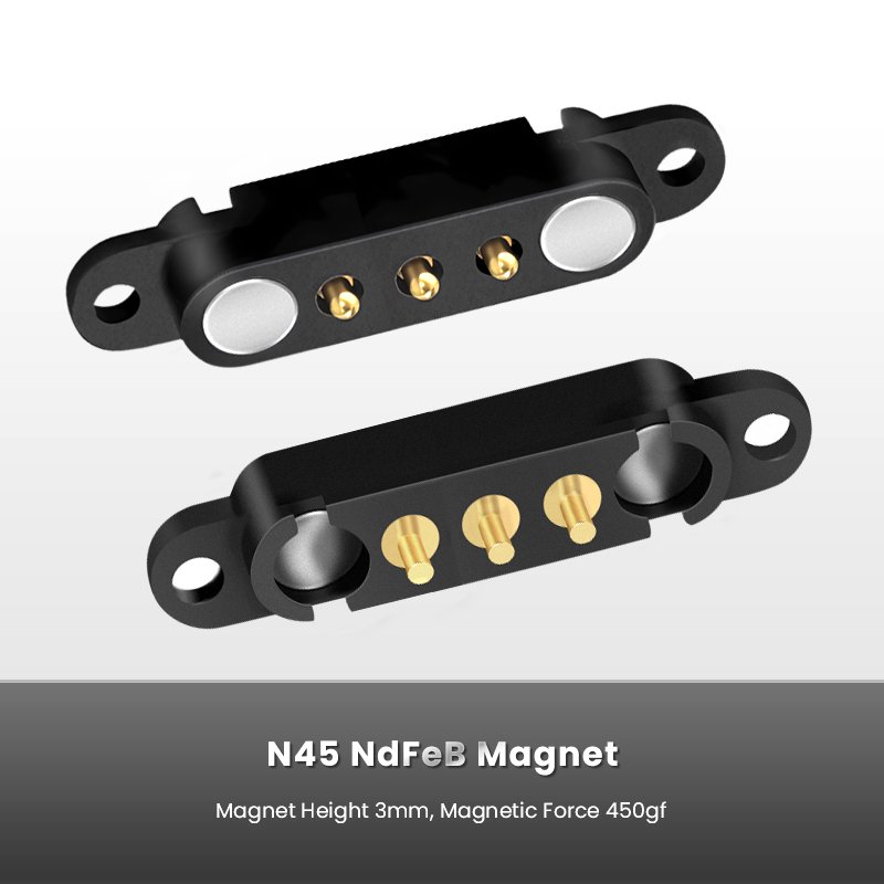 Post Hole 3.7V 1A 5V2A Male And Female Power Charging Battery 3Pin Magnetic Connector
