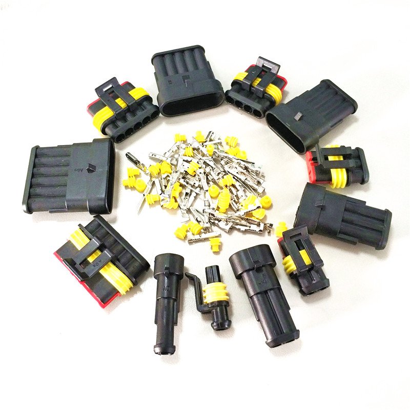TE Tyco AMP sealed auto connector 3 pins waterproof male female connector 282087-1 282105-1