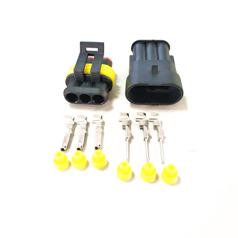 TE Tyco AMP sealed auto connector 3 pins waterproof male female connector 282087-1 282105-1