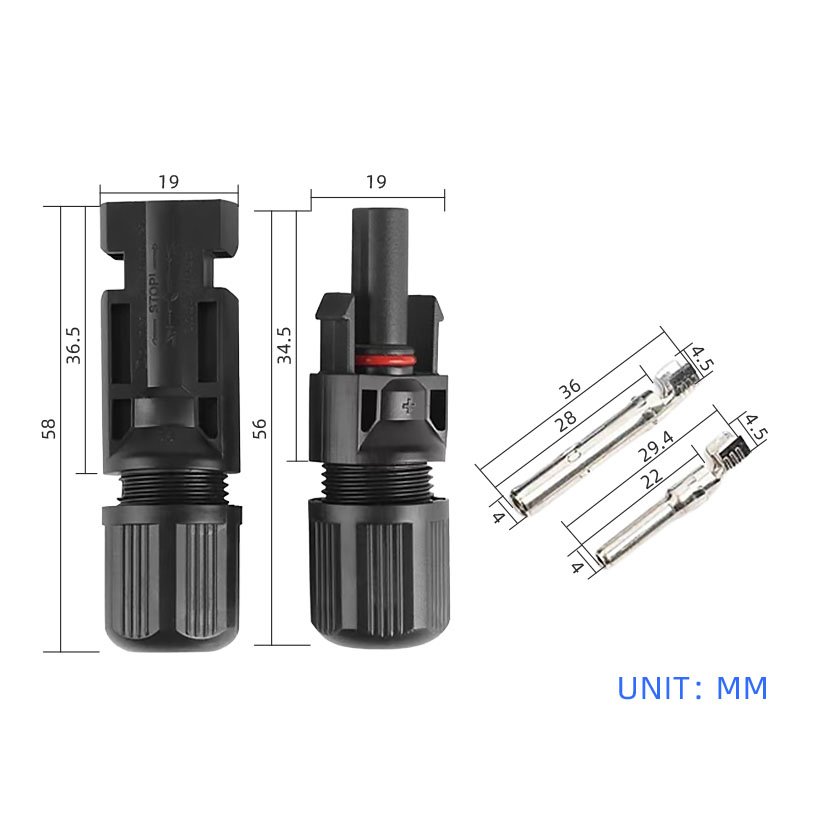 New Energy Solar Connector 1000V 30A Waterproof Power Connection PV IP68 Photovoltaic Connectors