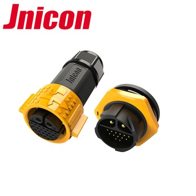Jnicon M25 22pin male female power signal automotive waterproof wire connectors