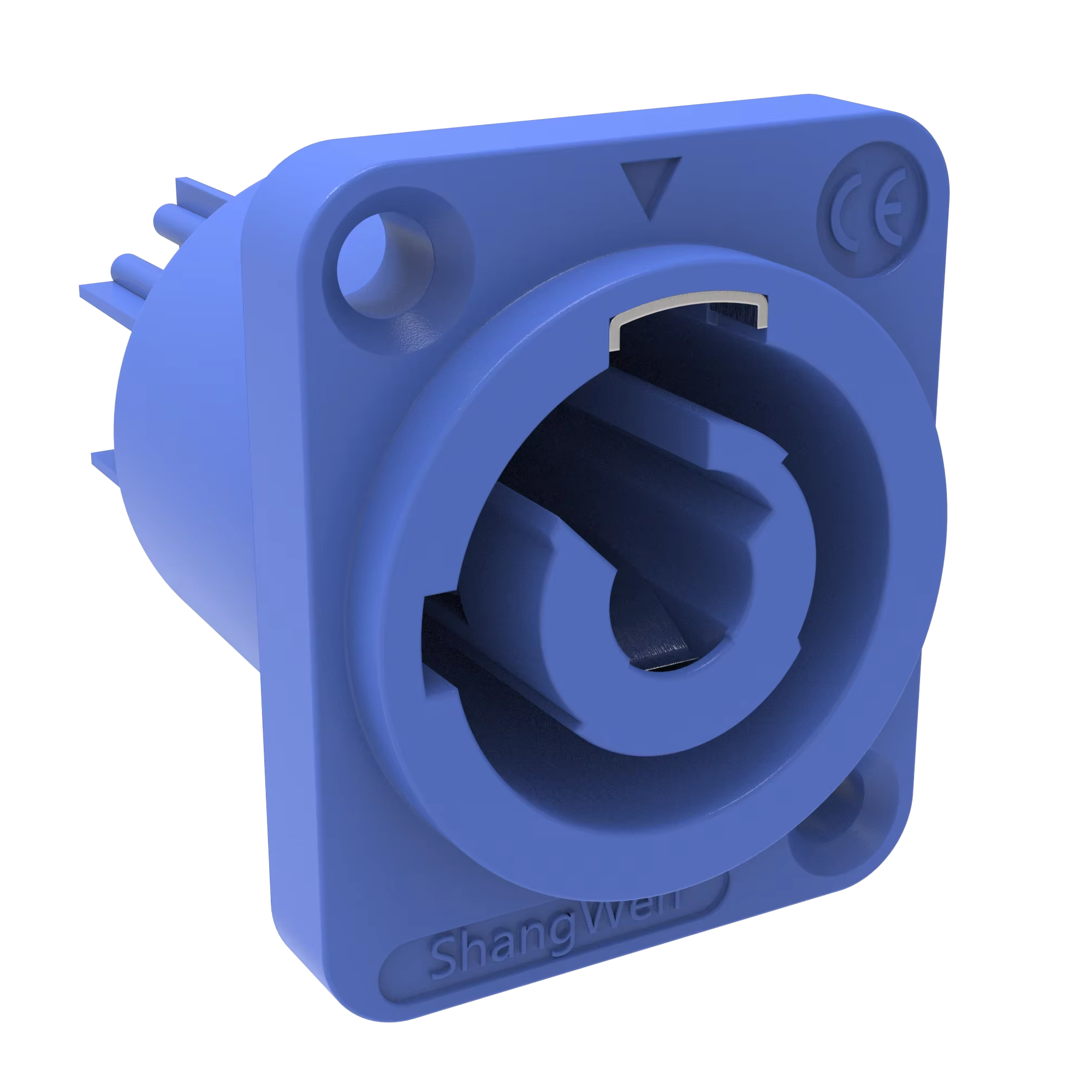 China Manufacture Ip44 Indoor Female Input Port 3 Pin Triple Core Power Connector Socket