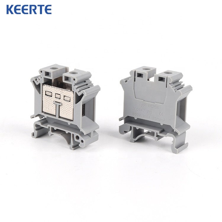 Wenzhou Wholesale Pushin Terminal Block 16mm UK-16N Replacement of Phoenix Connector copper Feed through Terminal Block