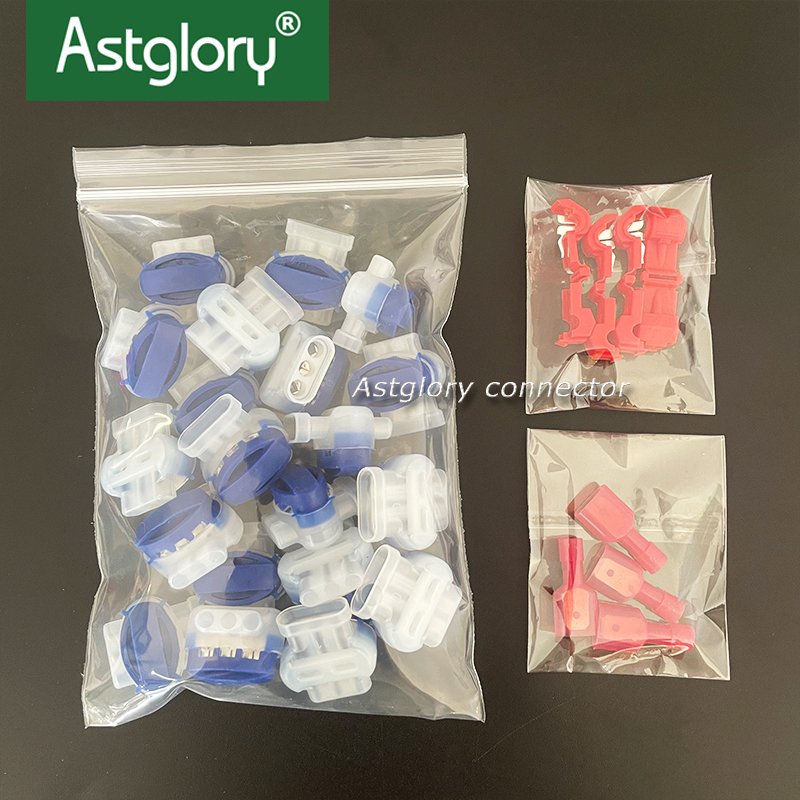 Set Of 25pcs 314 Cable Connector With Gel Filled Waterproof T Type Self-striping Wire Connector For Robot Installation
