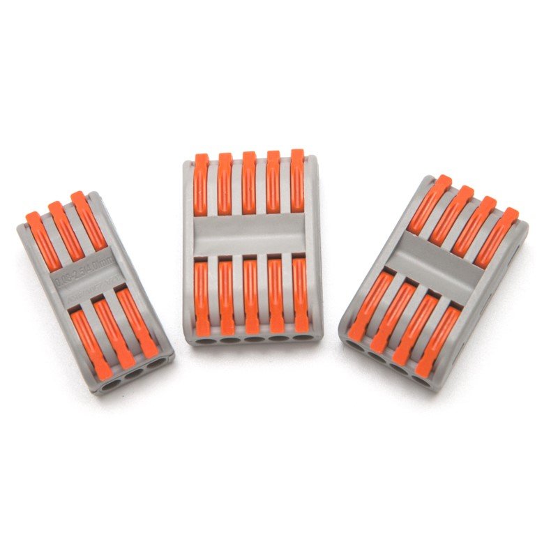 Compact Lever Nut Wire Conductor Quick Terminal Block 222 spl-4 4 Circuit Inline Splice Connector push wire connector