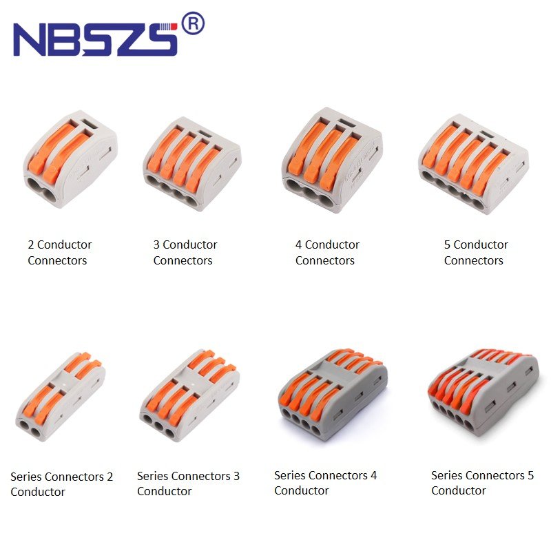 Compact Lever Nut Wire Conductor Quick Terminal Block 222 spl-4 4 Circuit Inline Splice Connector push wire connector