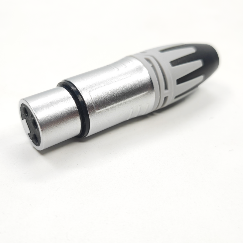 Direct Sale XLR 3PIN Male Female Mic cable Plug Connector with Chrome OFC DMX Cannon-M Microphone Connector