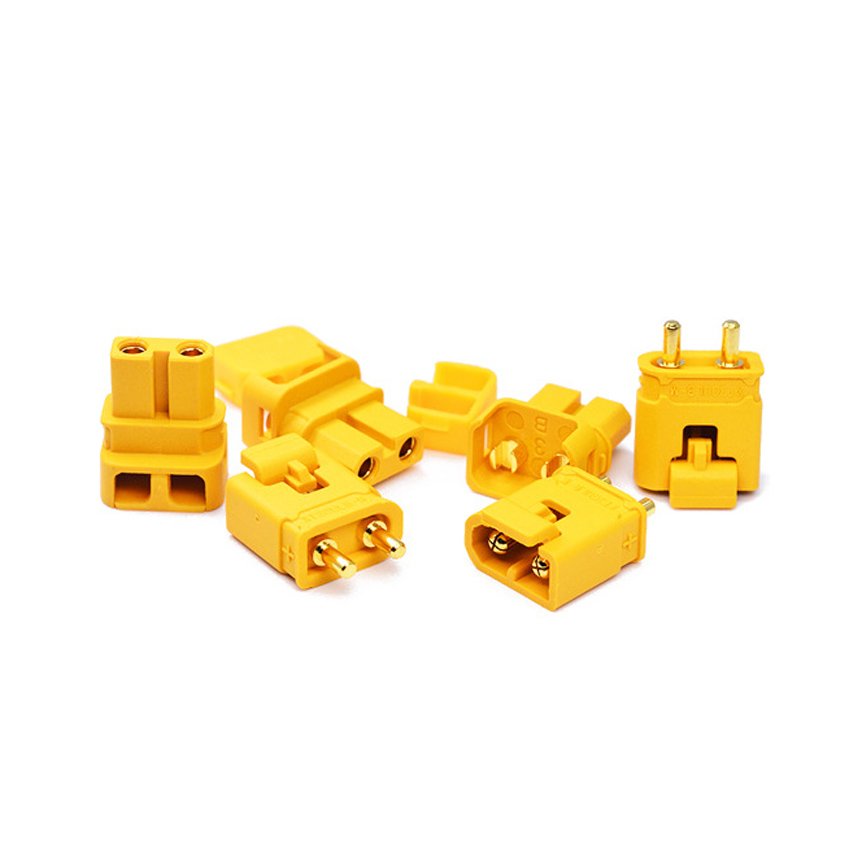 Original Amass XT30ULW XT30ULW-F 90 Degree Soldering Wire Connector RC Female XT30UL XT30-ULW Plug Adapter With Lock Buckle