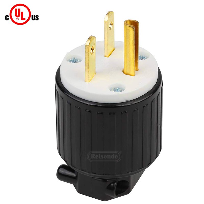 NEMA 6-15P 15A 250V Male Power Adaptor Plug 3pins Electrical Industrial Wiring Connector