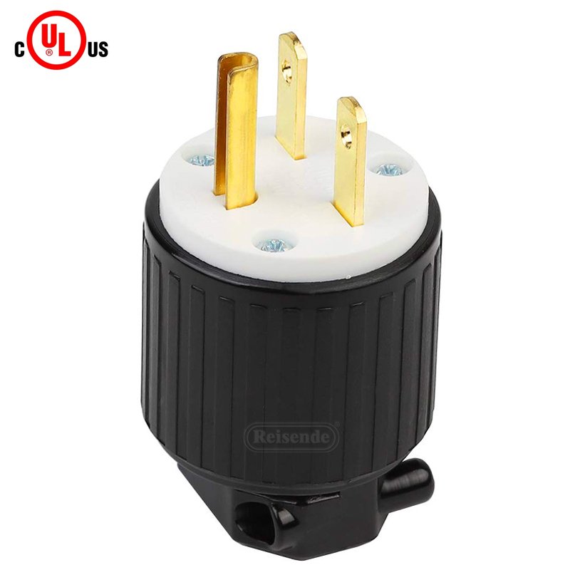NEMA 6-15P 15A 250V Male Power Adaptor Plug 3pins Electrical Industrial Wiring Connector