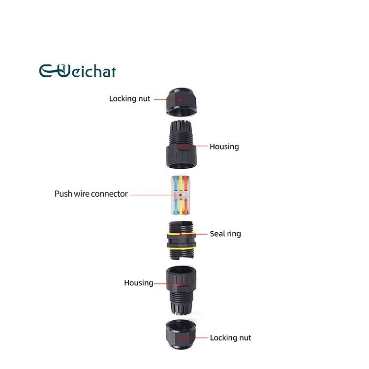 Factory Wholesale IP68 Quick Wiring Push In Wire Screwless Terminal Waterproof Connector
