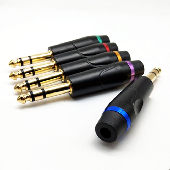 New design metal TRS 1/4 inch plug 6.35mm phone jack audio connector