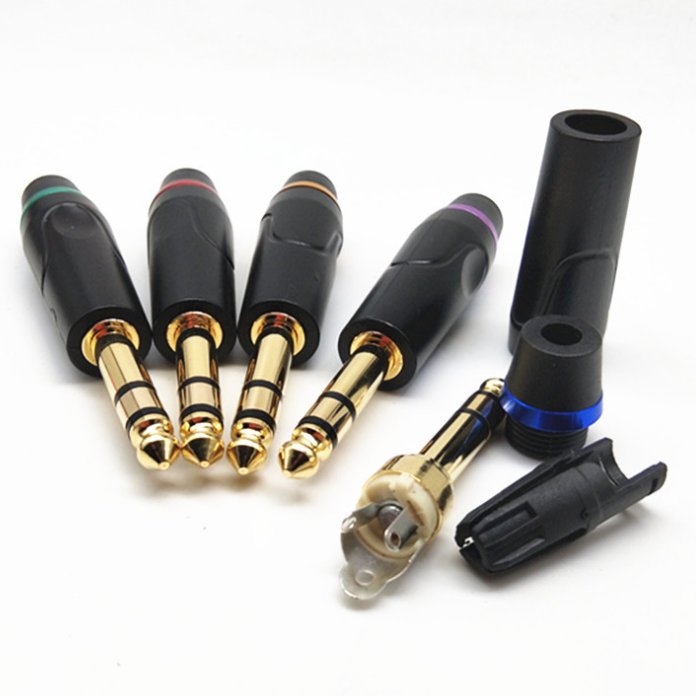New design metal TRS 1/4 inch plug 6.35mm phone jack audio connector