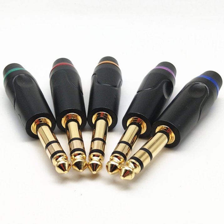 New design metal TRS 1/4 inch plug 6.35mm phone jack audio connector