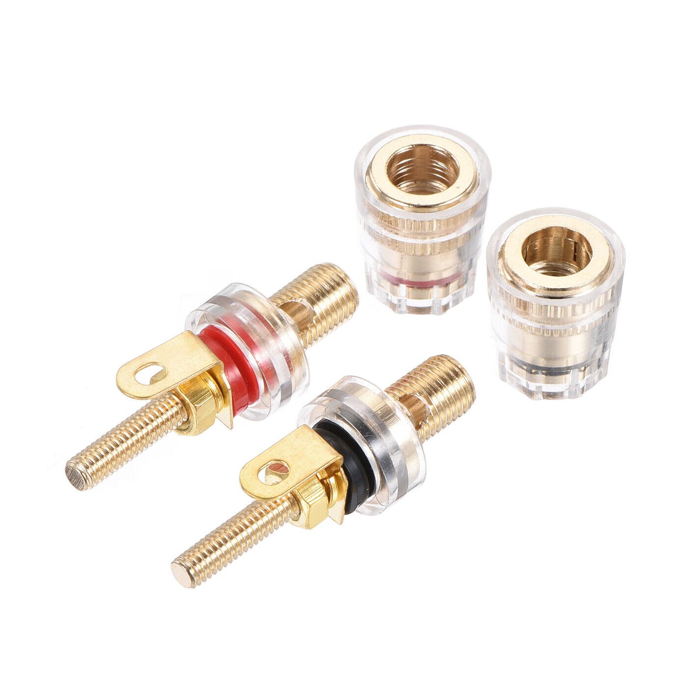 AIO Kingsun 4mm Banana Plug Binding Post Screw Connector Audio Speaker Amplifier Audio Connector