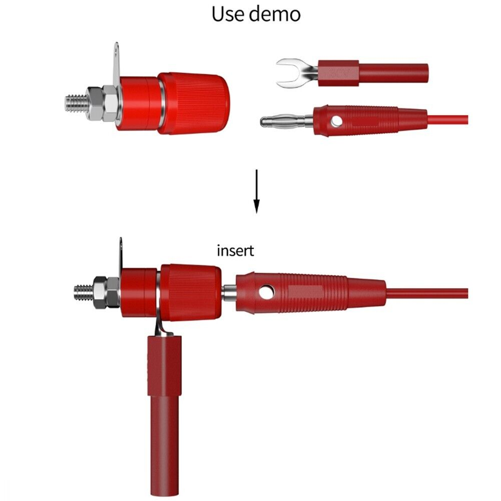 AIO Kingsun 4mm Banana Plug Binding Post Screw Connector Audio Speaker Amplifier Audio Connector
