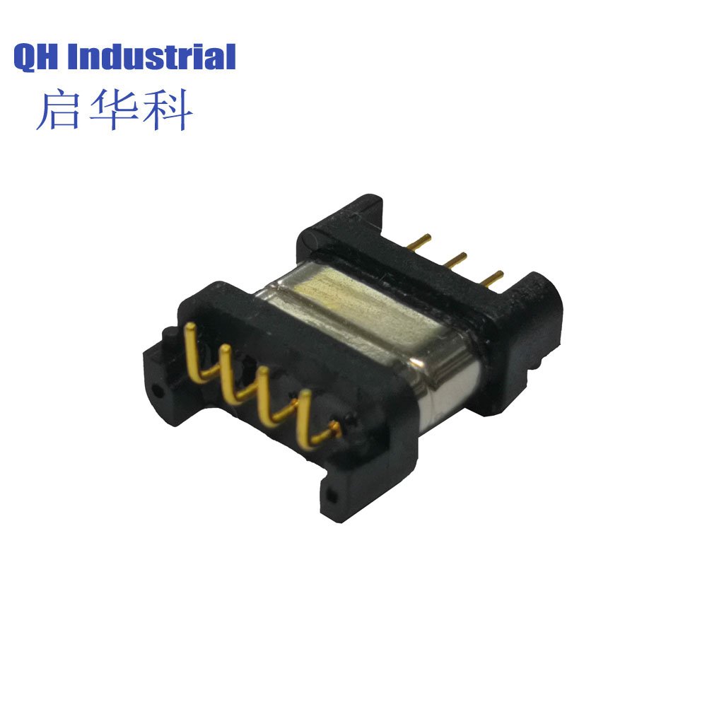 Competitive Price 1 A 12 V Magnetic Charger Pogo Pin For Pcb Board Electronic Device Magnetic Connector 4 Pin