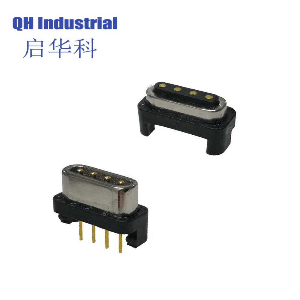 Competitive Price 1 A 12 V Magnetic Charger Pogo Pin For Pcb Board Electronic Device Magnetic Connector 4 Pin