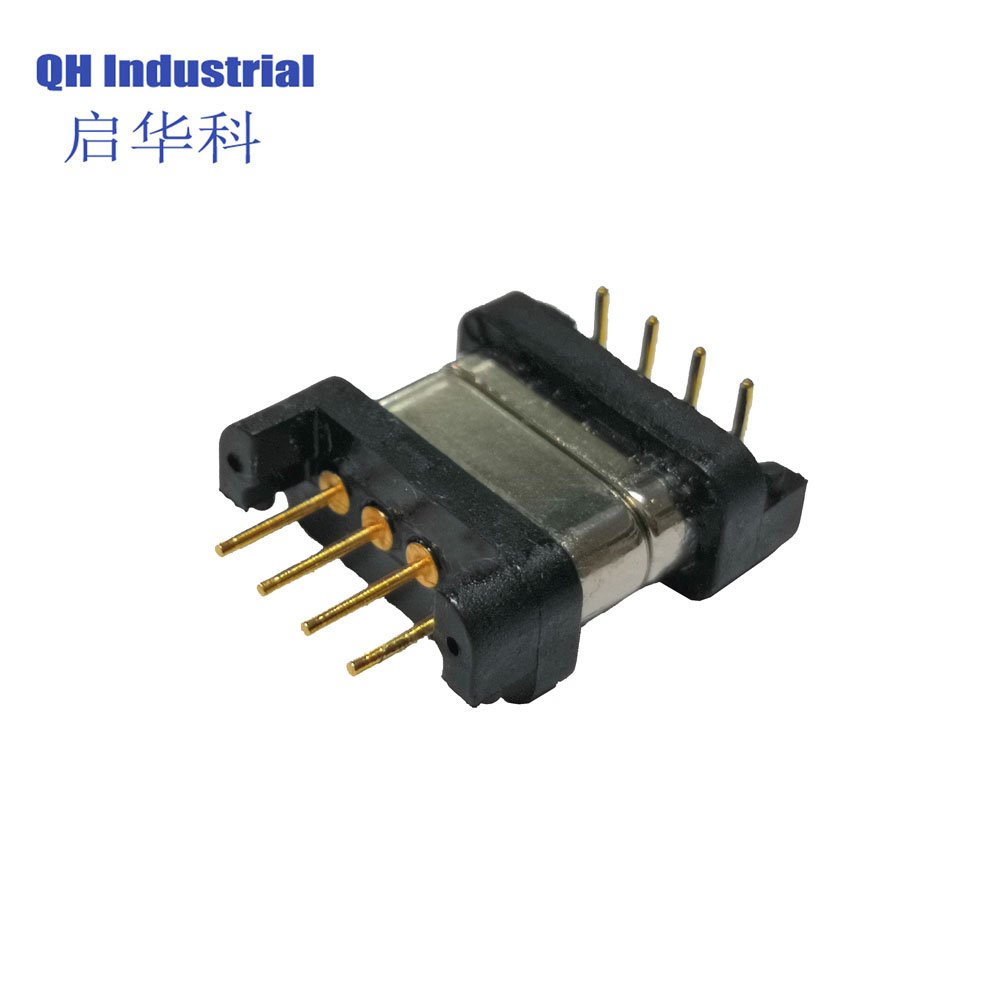 Competitive Price 1 A 12 V Magnetic Charger Pogo Pin For Pcb Board Electronic Device Magnetic Connector 4 Pin