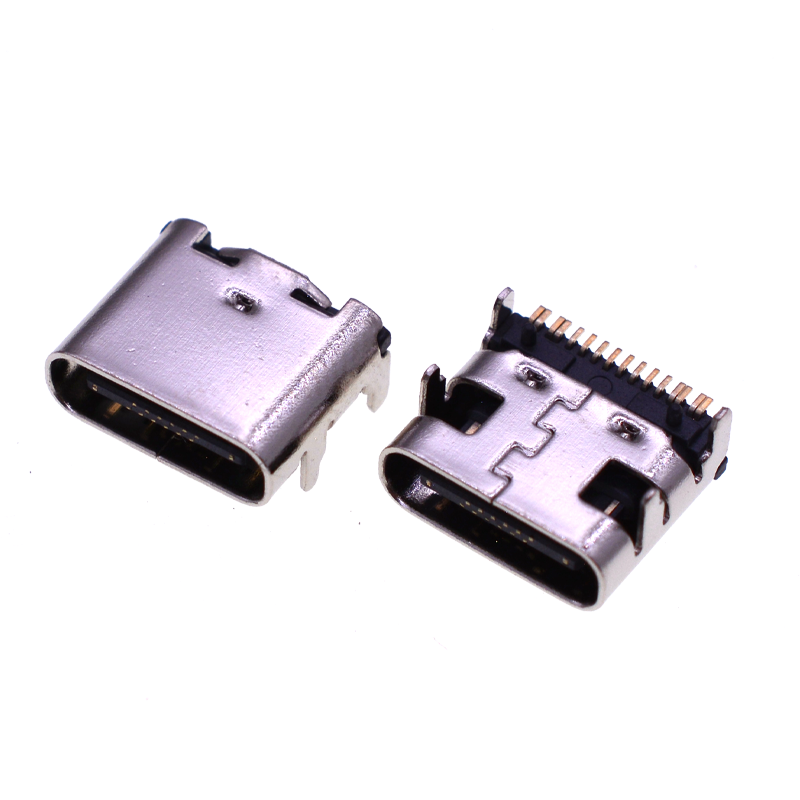 DIP 16P Jack Port Socket Female Usb Type C Connector Data Transmission