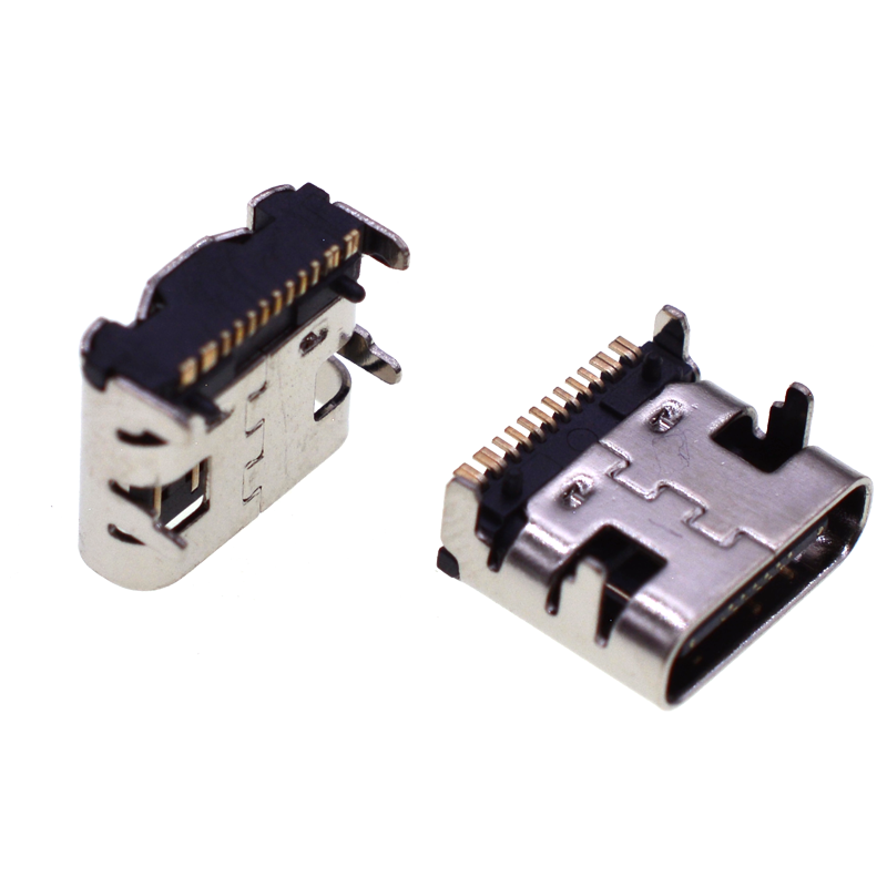 DIP 16P Jack Port Socket Female Usb Type C Connector Data Transmission