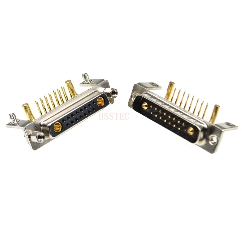 17W2 30A MALE FEMALE high current CONNECTOR right angle D-SUB adapter PCB solder type 15+2 plug jack high power 17 Position
