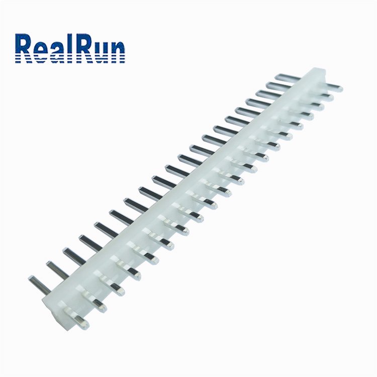 PA66 White LCP Black Single Row 1x20P 24P Male 396 Connector 3.96 Mm Pin Header