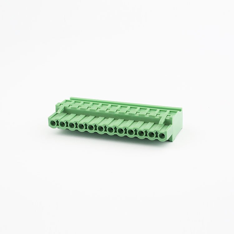 electrical connector plug terminal block green 3.81mm pvc terminal block