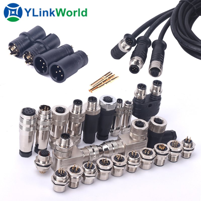 waterproof ethernet cable lan fiber optic motorcycle battery male and female automotive electrical ac power connector