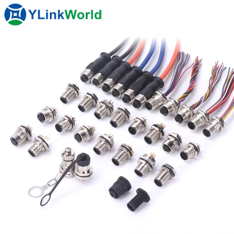 waterproof ethernet cable lan fiber optic motorcycle battery male and female automotive electrical ac power connector