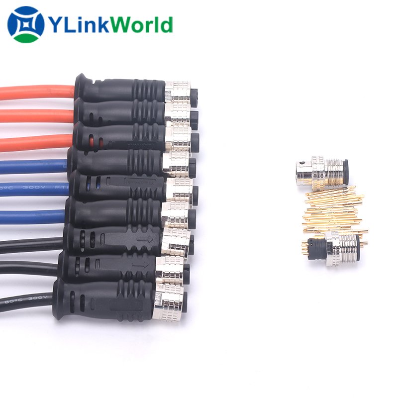 waterproof ethernet cable lan fiber optic motorcycle battery male and female automotive electrical ac power connector
