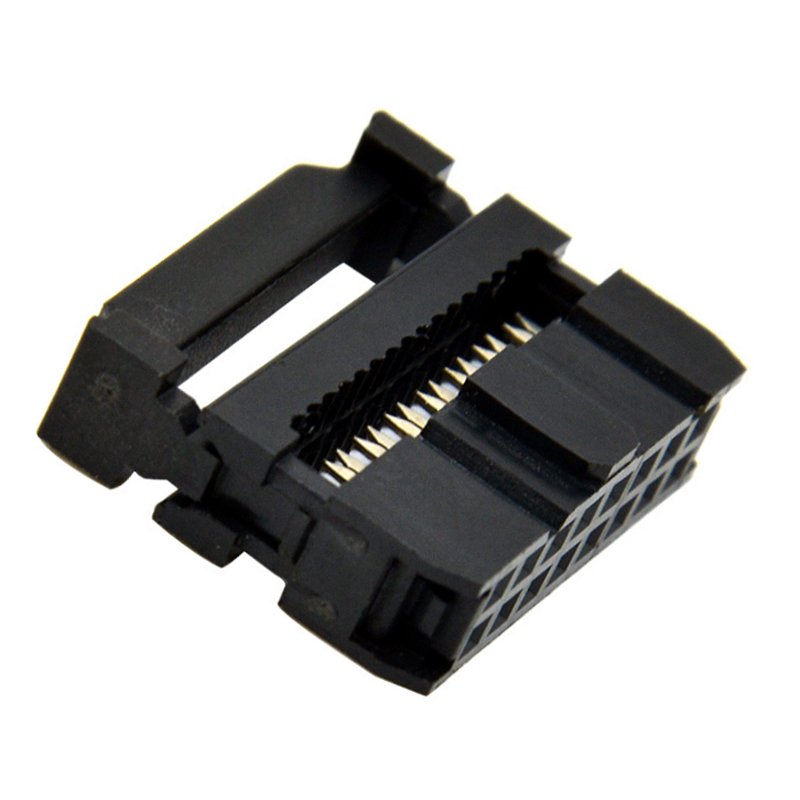 Pitch 2.54mm 2*8 2*5 2*12P Black FC Cable and IDC Cable PCB Socket Three-pieces Male & Female IDC Connectors