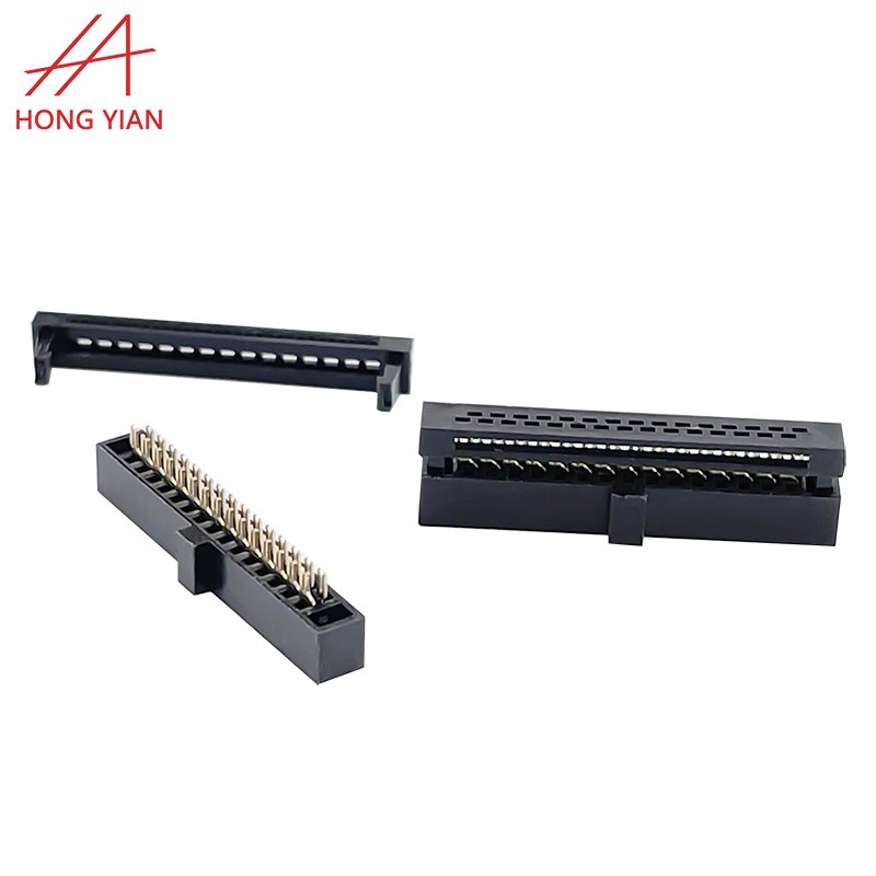 Pitch 2.54mm 2*8 2*5 2*12P Black FC Cable and IDC Cable PCB Socket Three-pieces Male & Female IDC Connectors