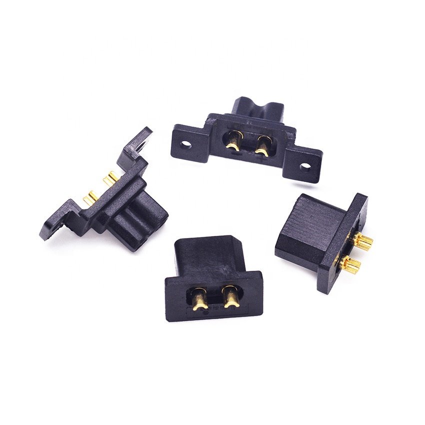 Amass XT30G Male Female Connector | DC XT30 Panel Mount Plug XT30G-M/F Wall Mounted with Screws