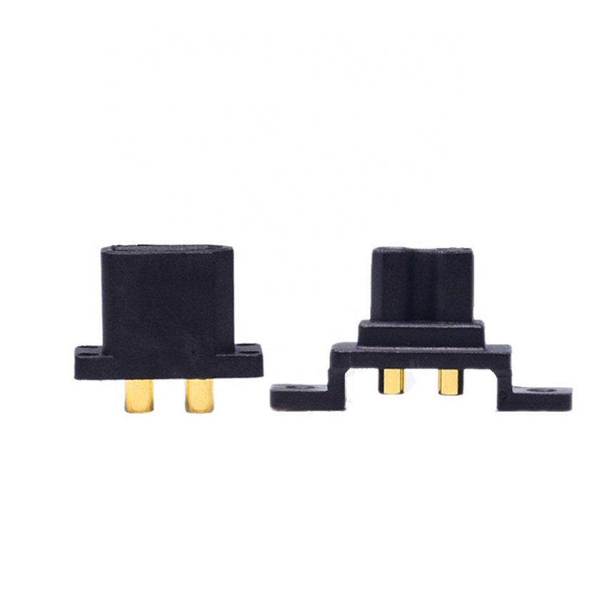 Amass XT30G Male Female Connector | DC XT30 Panel Mount Plug XT30G-M/F Wall Mounted with Screws
