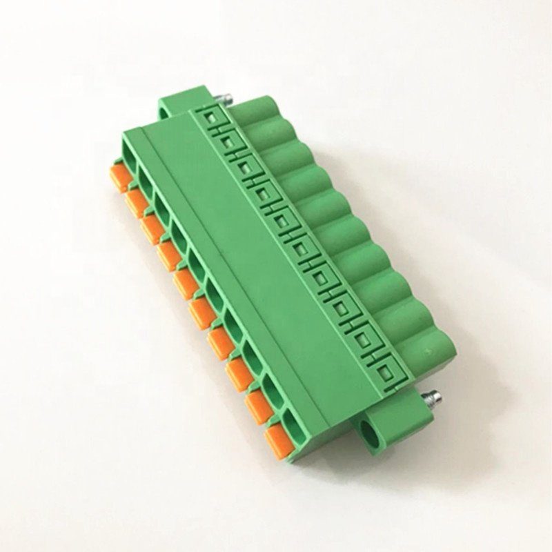 Pluggable spring terminal block FKCN 2.5 Phoenix 2EDGKNM 5.0/5.08 mm pitch with flange ears thin wire terminal blocks connector