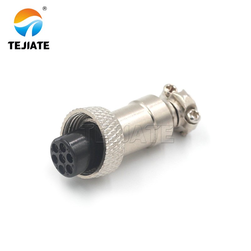 GX12 Aviation Plug Connector 12mm Thread 2-7 Pin Straight Female and Right Angled Male Circular Connector Socket Plug