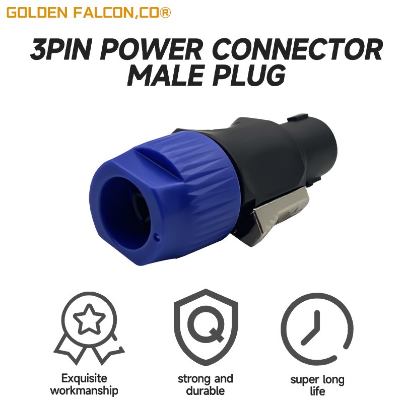 4PIN Power Connector Male Plug Plastic Cable Speakon Connector for speaker box