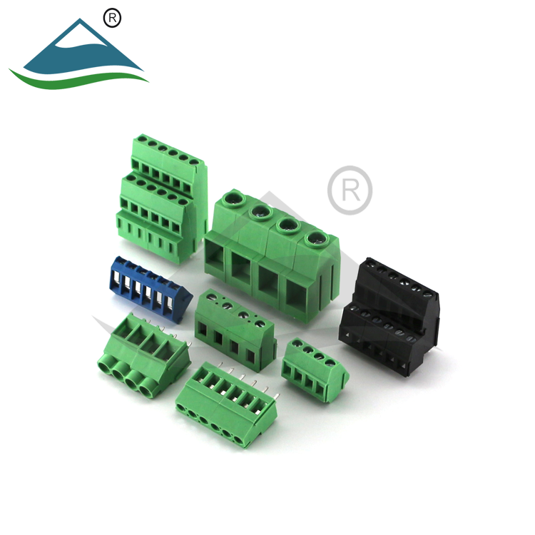 pcb screw terminal blocks electrical connectors 5.08mm pitch 250V 18A