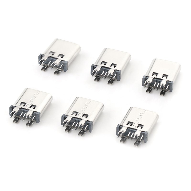 14pin type-c female jack connectors H10.5mm vertical dip c-type usb type c connector for PCB