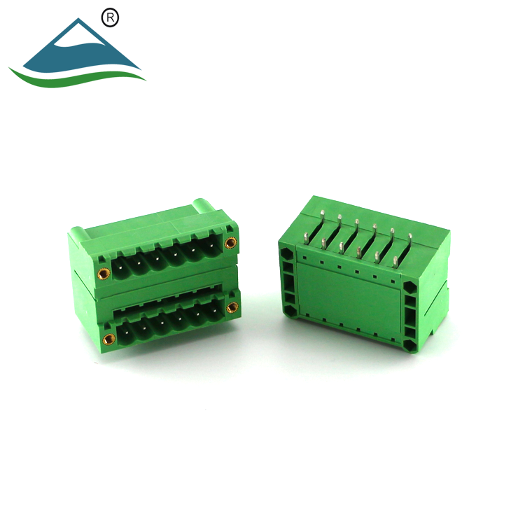 Double rows plug male terminal blocks with nut of wire connectors for pcb 5.08mm pitch 12 Pin