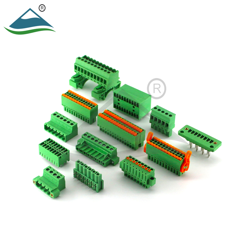 Double rows plug male terminal blocks with nut of wire connectors for pcb 5.08mm pitch 12 Pin