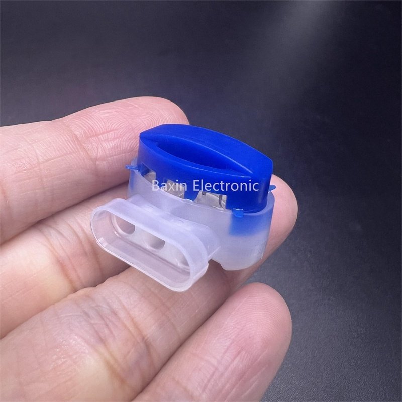 Gel filled 3 wire U contacts 314 self-stripping electrical drop wire pigtail field mower IDC splice connector 3M alternate
