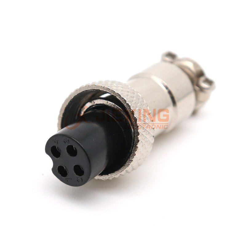 GX16 Air Plug 16mm M16 Cable Connector 4pin 4P Female Plug + Male Socket Full Set Metal